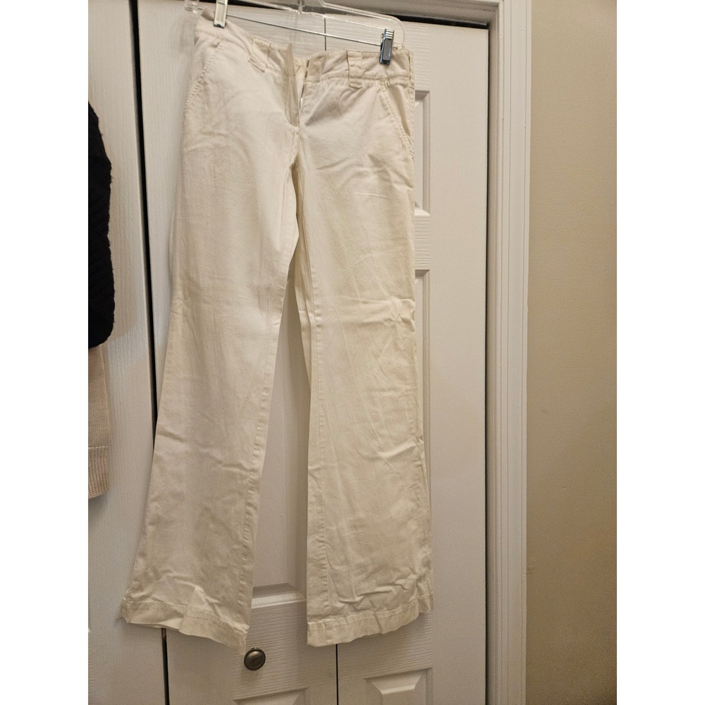 The Limited Sexy Drew Fit Pants Womens 4 Off White Cream Wide Leg Cotton Twill